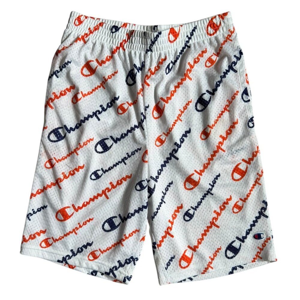 Champion Boys Shorts - White orange blue - Size XL EUC